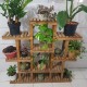 Suporte para vasos de plantas em madeira imagem