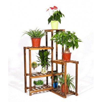 Suporte para vasos de plantas em madeira modelo 14 imagem