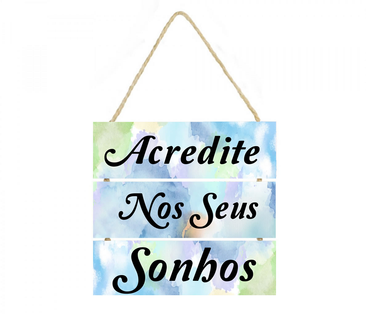 acredite nos Placa decorativa em mdf  frase Acredite nos seus sonhos cod 030