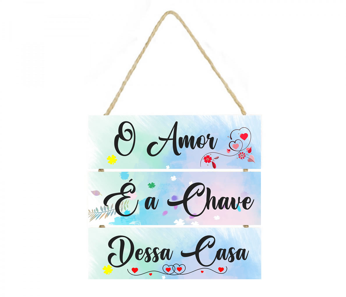 o amor é a chave Placa decorativo O amor é a chave dessa casa cod 03