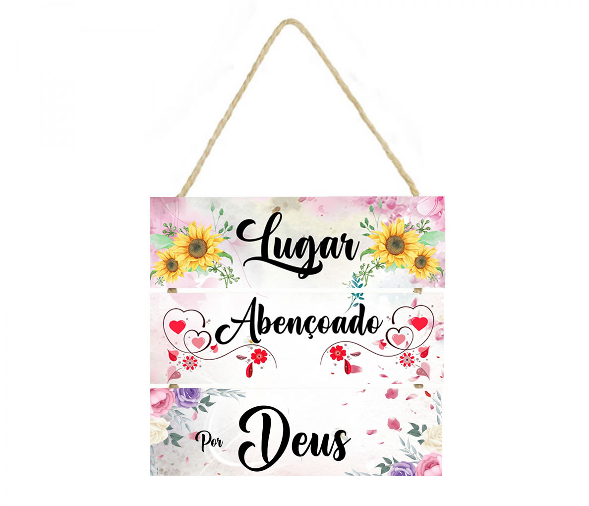 lugar abençoado 2 Placa decorativa Lugar abençoado por Deus cod 06