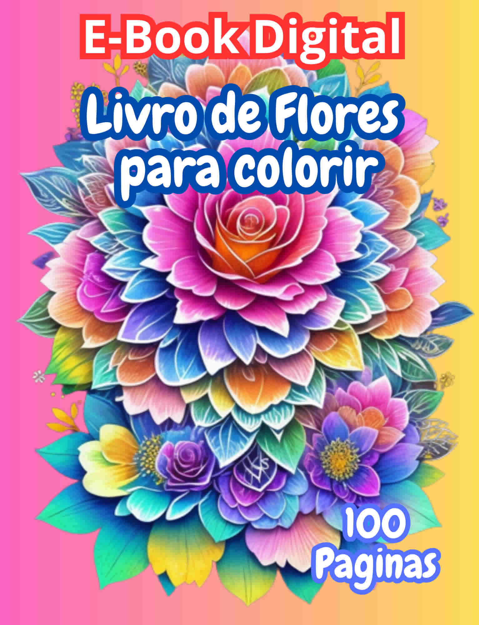 Livro de Flores para colorir