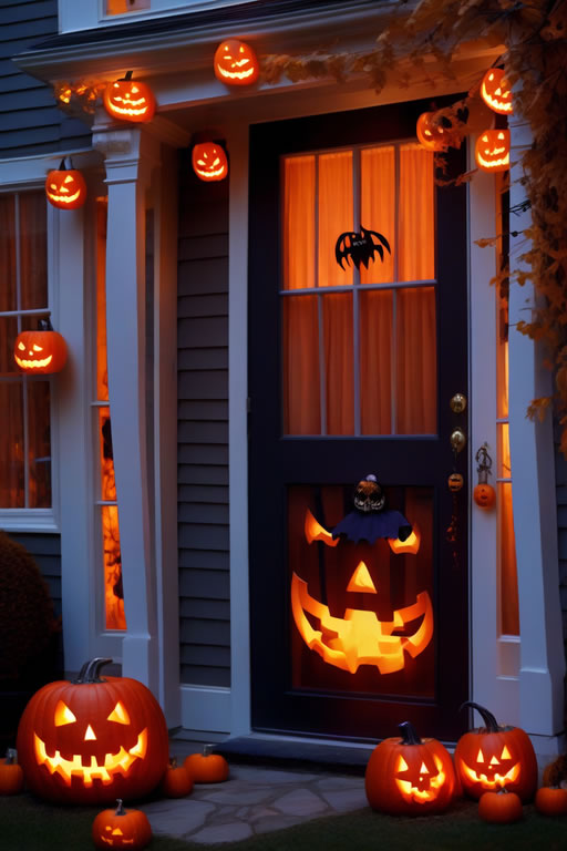 Uma casa confortável no Halloween