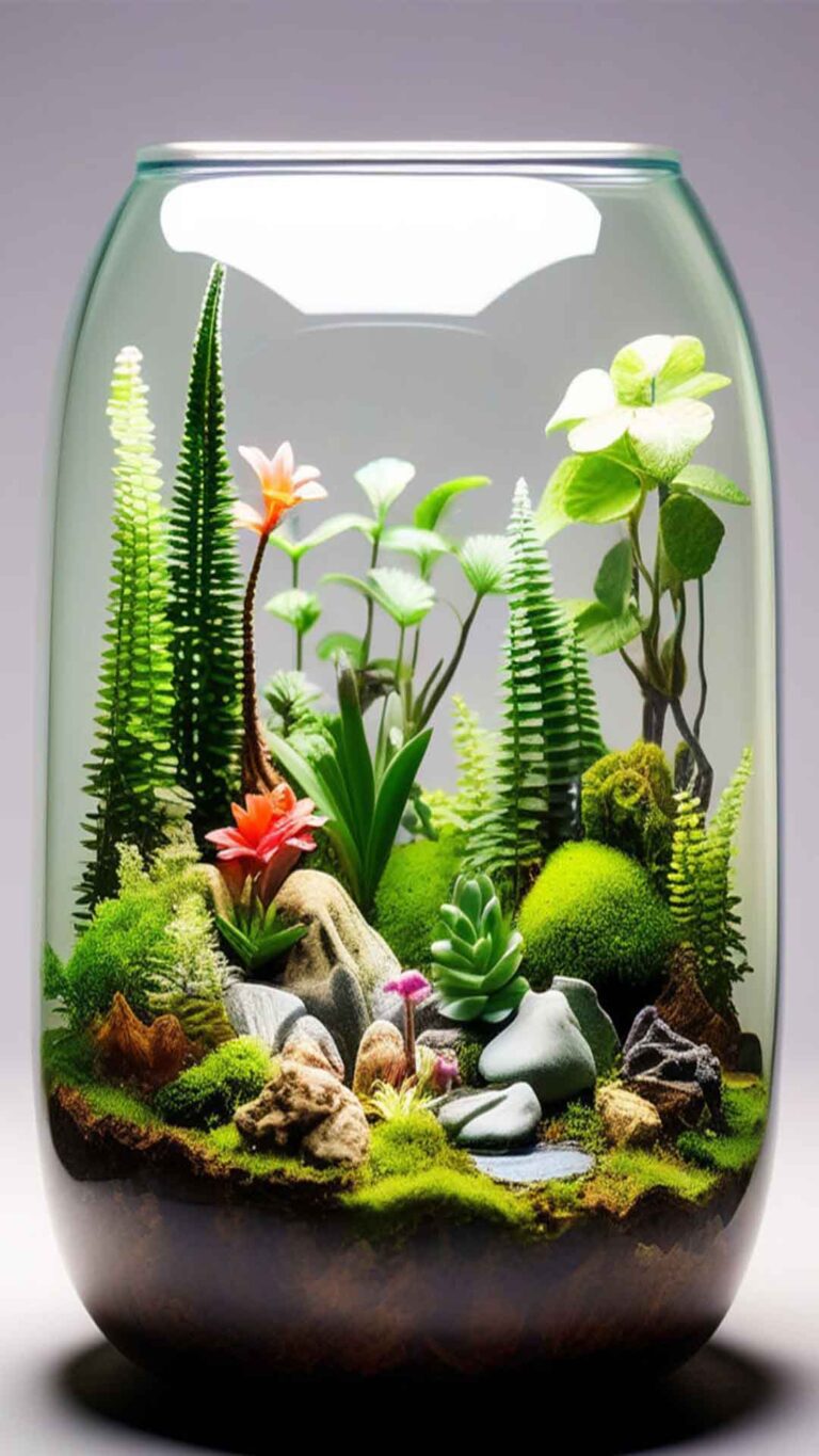 Aprenda sobre  Minimundos Verdes: Desvendando o Encanto dos Terrários Domésticos