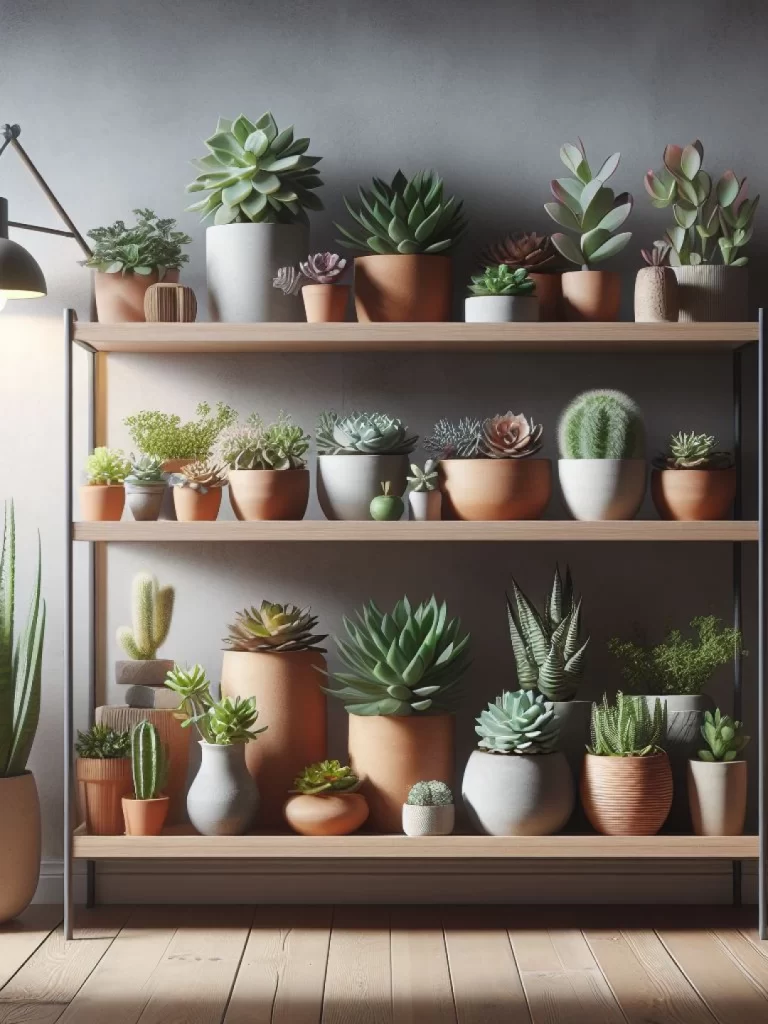 Jardim suspenso: a beleza da estante interna para plantas
