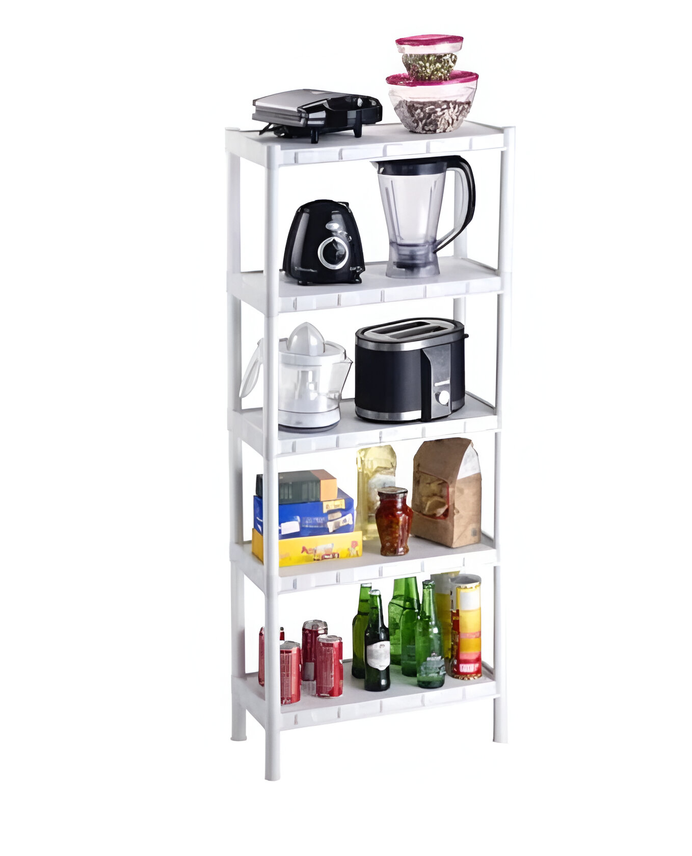 Cultive seu hobby verticalmente: Estante modular para plantas com 5 prateleiras.