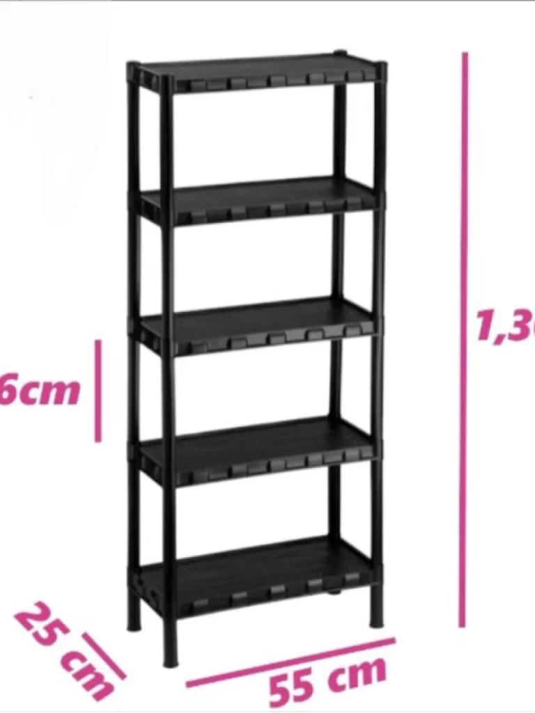 Estante de plástico resistente para plantas: 5 prateleiras para seu jardim vertical.