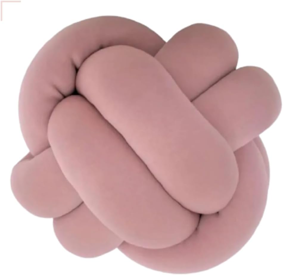 Almofada de No Escandinavo 2 Voltas Redonda Decorativa Grande Rose