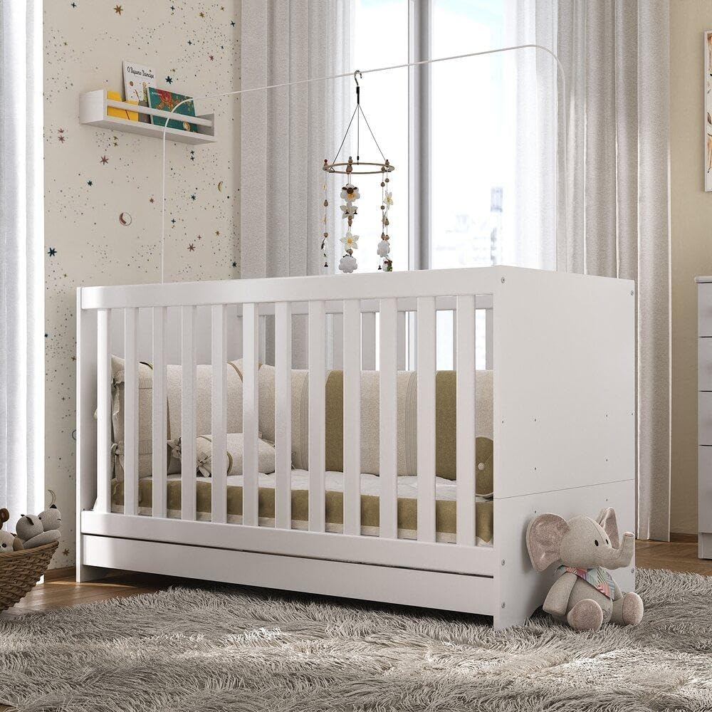 Berco 3 em 1 vira cama com Colchao Incluso Elza