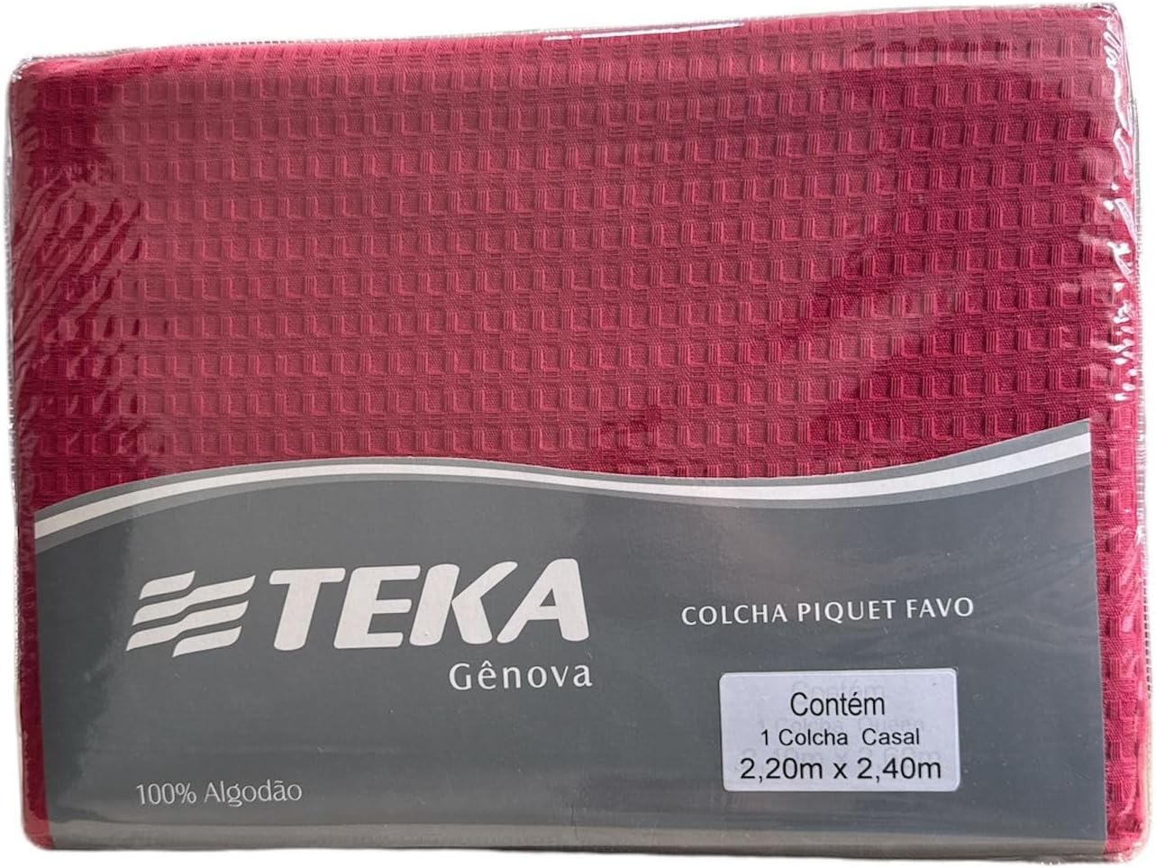 Colcha 100 Algodao Piquet Genova Teka Luxo VERMELHO CASAL