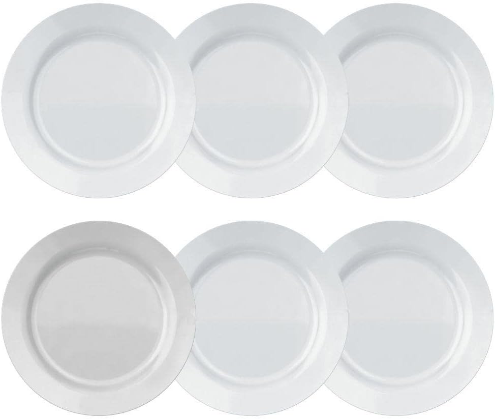 Jogo Pratos Rasos Menu Opaline 6 Pecas Branco