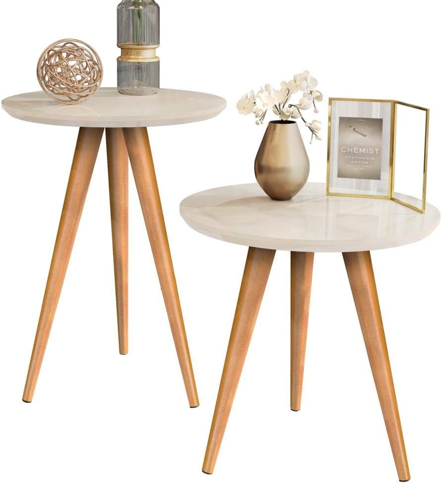 Kit Mesa Apoio e Lateral de Sofa Retro Classic com