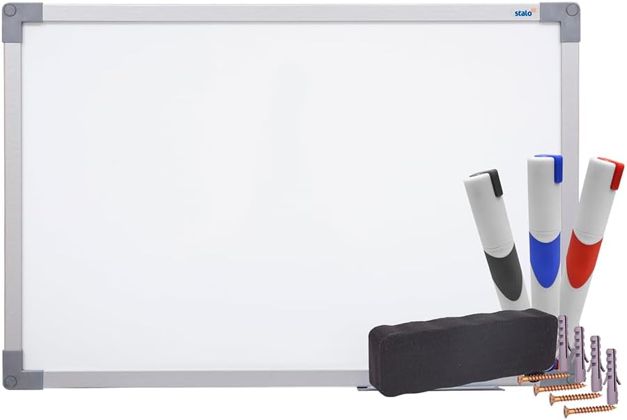Kit Quadro Branco Uv Moldura Mdf Revestido Aluminio Soft STALO