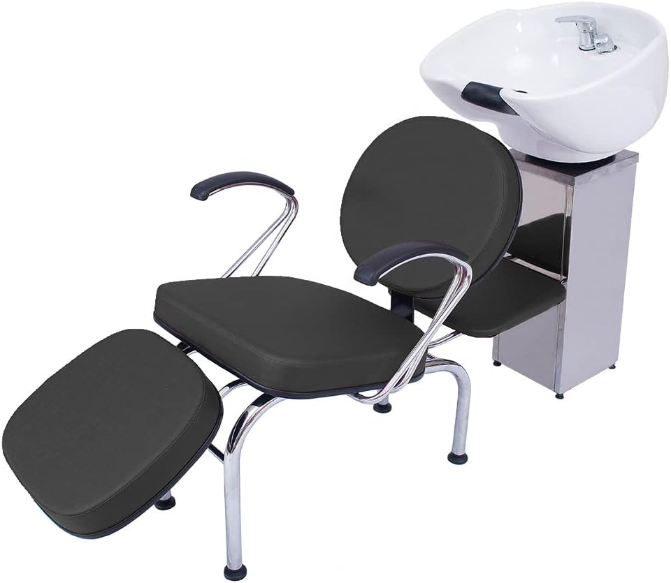 Lavatorio Salao Beleza Cabeleireiro Louca Inox Veneza Preto