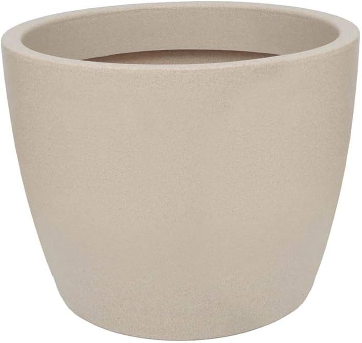 Vasart Malta Vaso de Flores Redondo Granito Areia