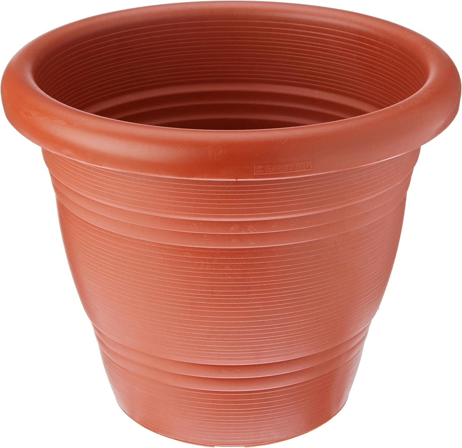 Vaso Redondo Plastico De 17 Cm Marrom Sanremo Marrom
