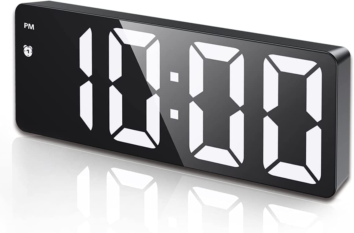 Versao atualizada Relogio despertador digital Relogio LED para quarto Relogio
