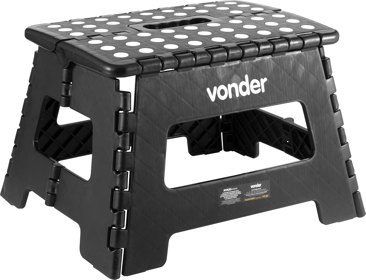 Vonder Banqueta Plastica Dobravel Preta Altura 220 Mm