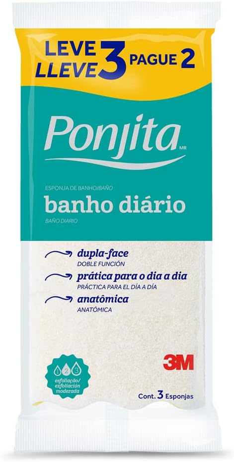 ZKMAGIC Ponjita 3M Esponja Para Banho Amarela Leve 3 E