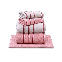Jogo de Toalha 5 Peças Classic Rosa Mistico e Rosa Nevada