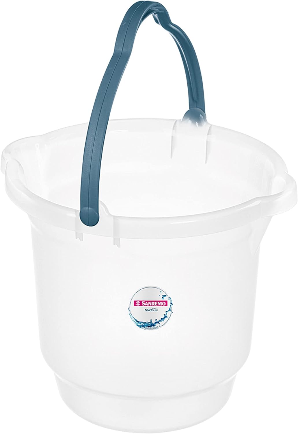 Balde Plastico de 12 Litros Linha Hydrus Sanremo Transparente