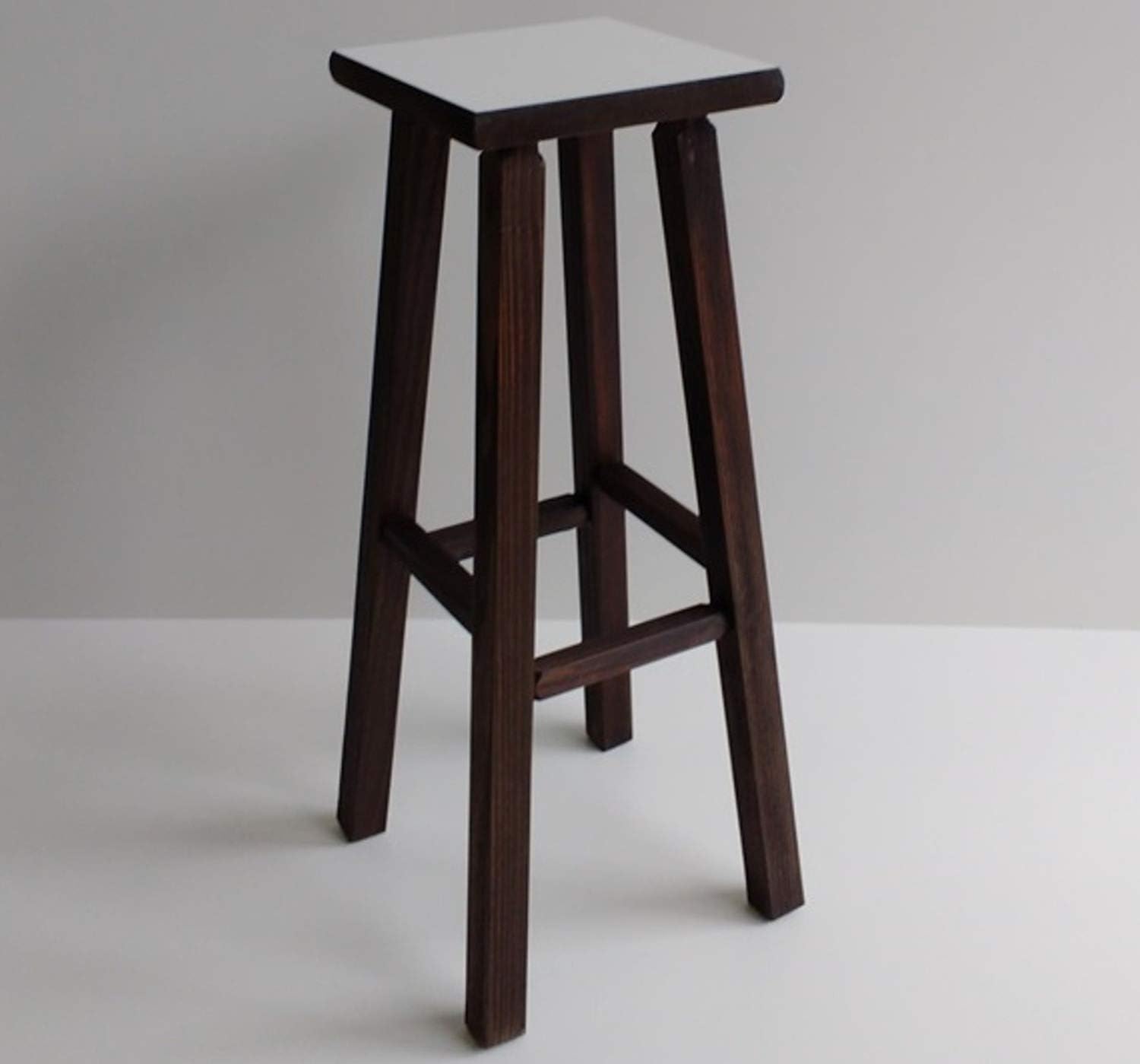 Banqueta Alta Hardman 69 Cm Madeira Padrao Nogueira Ass Quadrado