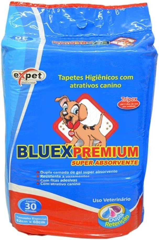 Blue Premium Tapete Higienico Para Caes 30 Unidades
