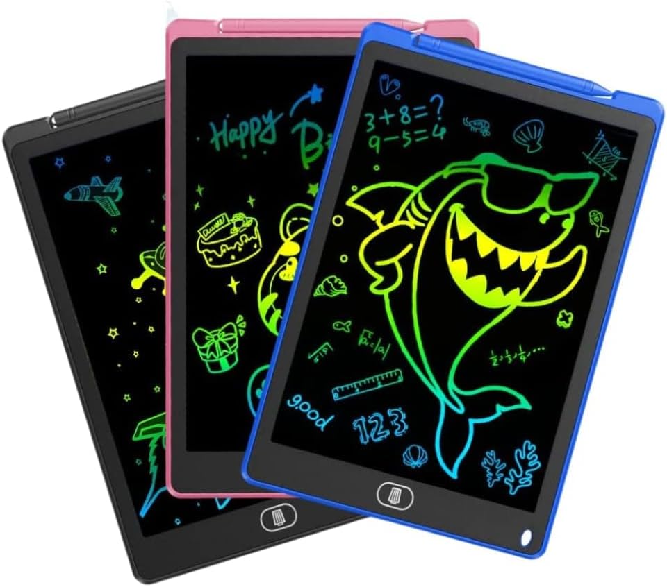 Infantil LCD Lousa Magica Para Desenho e Estudo 12 Polegadas