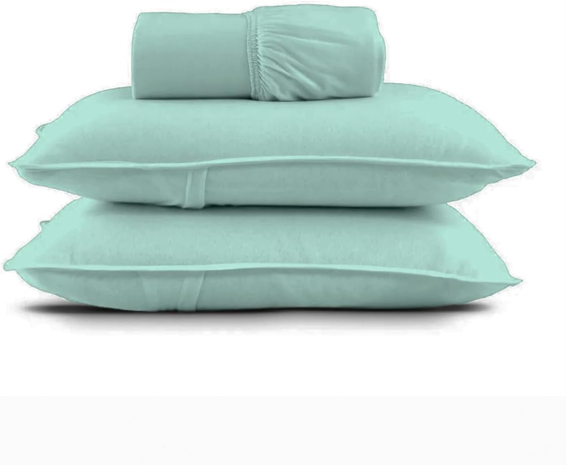 Jogo de Cama Casal Malha Lisa Com Elastico 100 Algodao