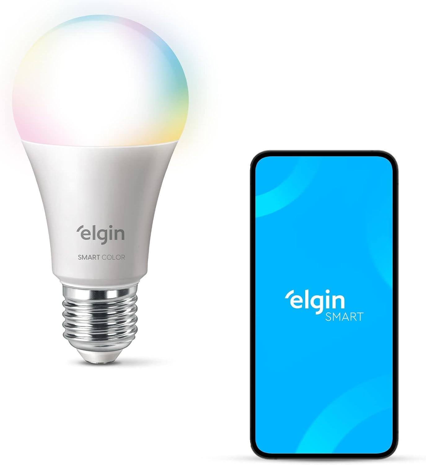 Lampada Inteligente Smart Color 10W Elgin RGB Wifi Compativel com