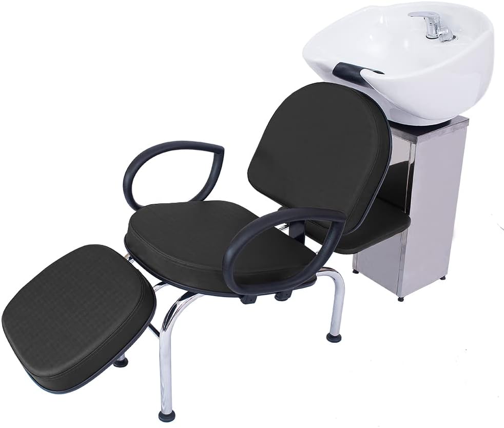 Lavatorio Salao Beleza Cabeleireiro Louca Inox Roma Preto