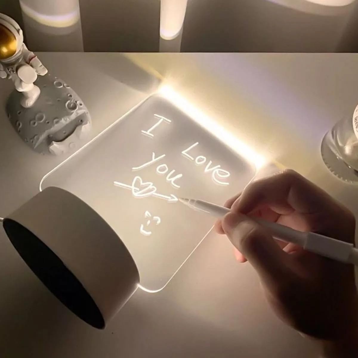 Luminaria De Mesa Com Tela Para Escrever Led Para Presente