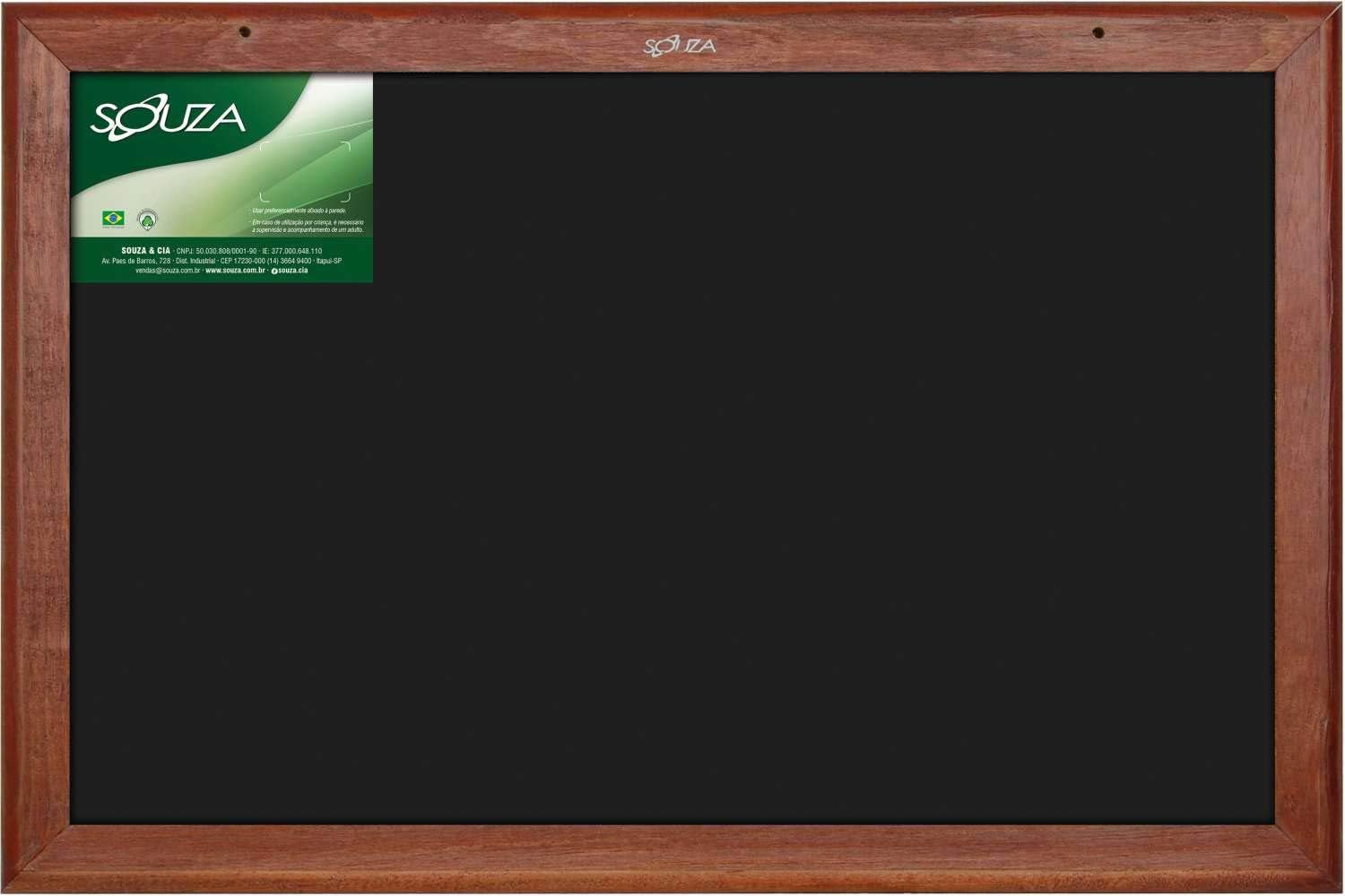 Souza Cia Quadro Negro com Moldura Mogno Ref 2101