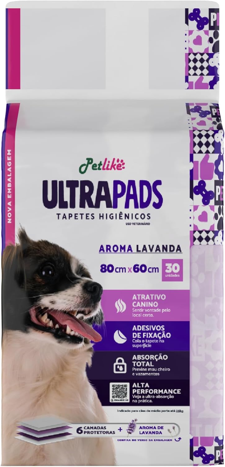 Tapete Higienico Para Caes Ultra Pads Aroma de Lavanda para