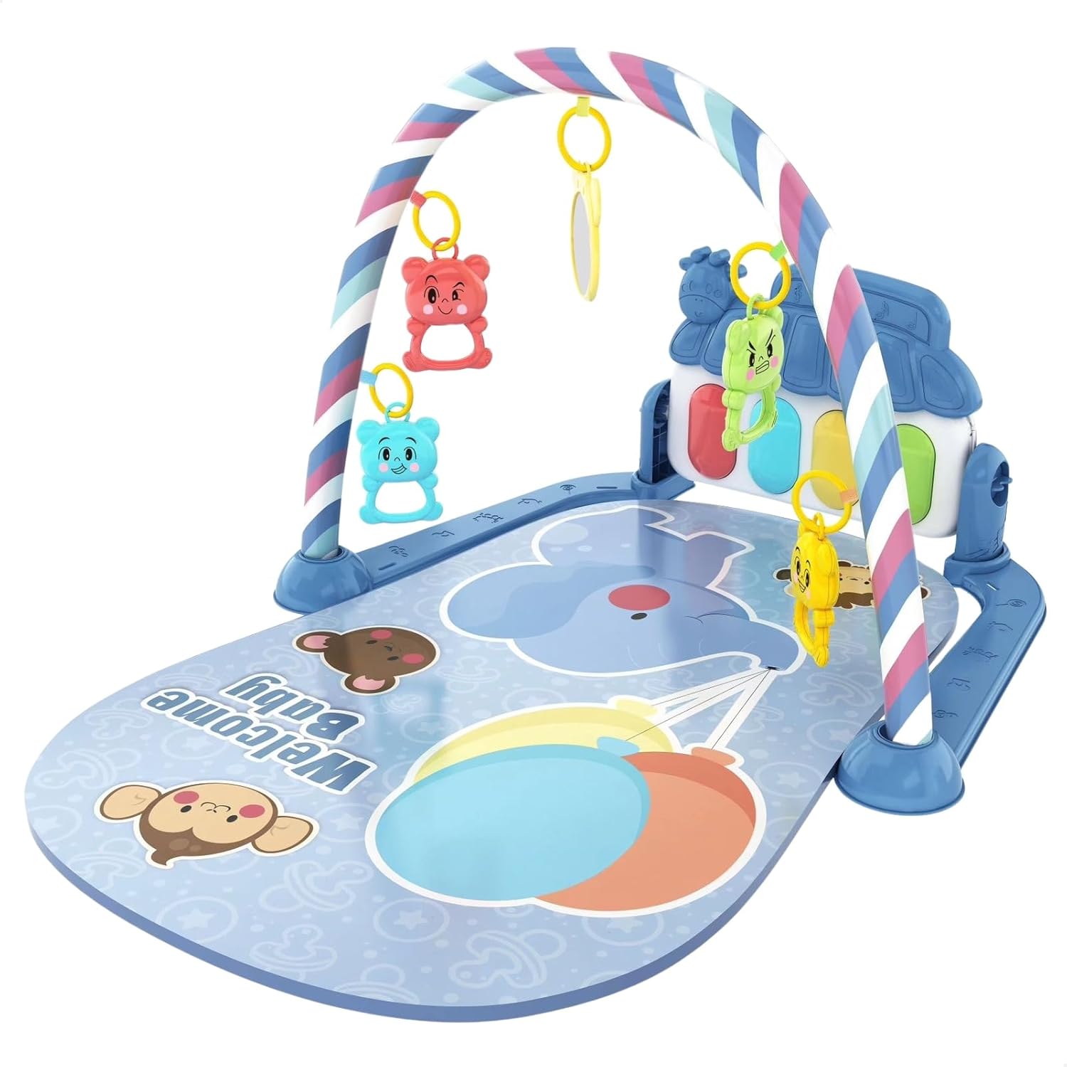 Tapete Infantil de Atividades Sensorial para Bebe Interativo com 5