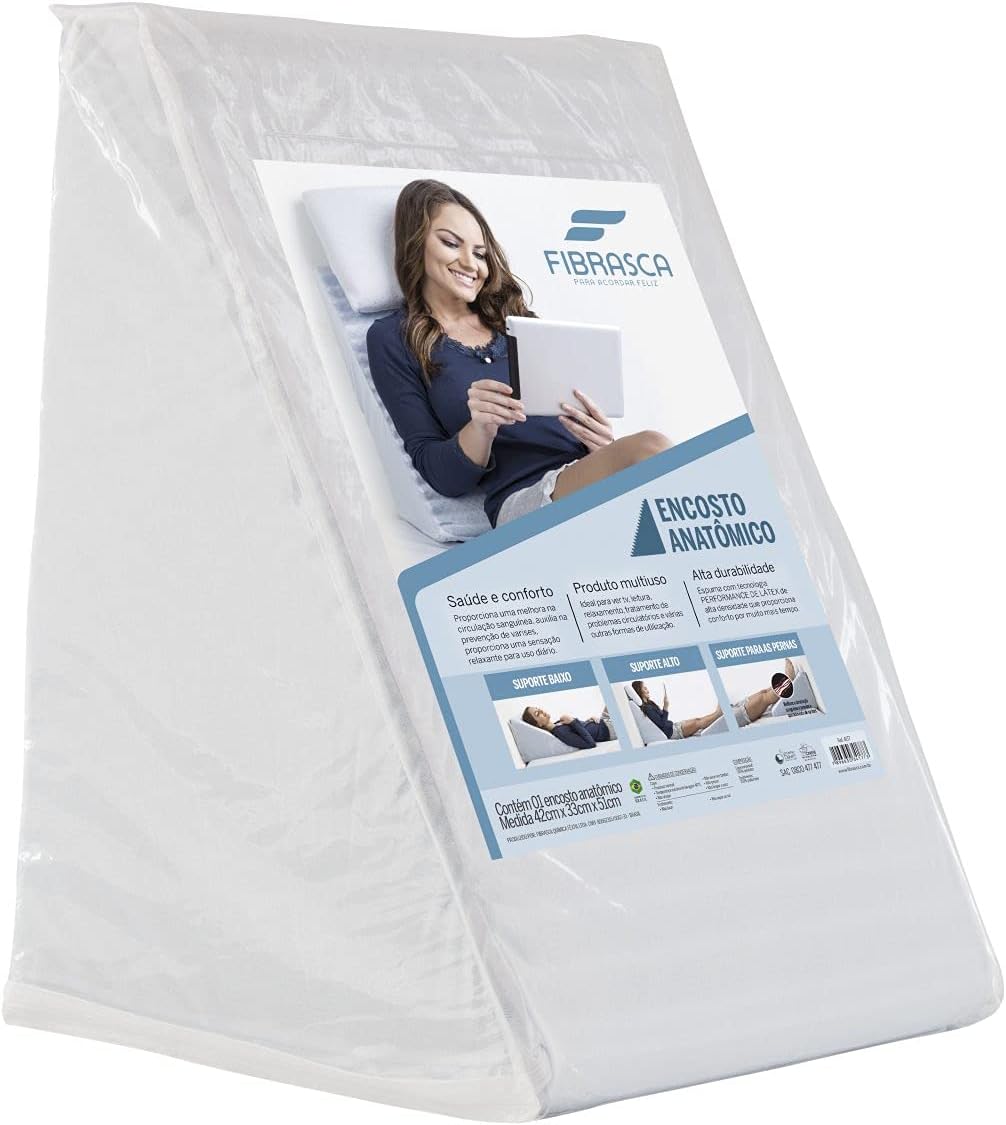 Travesseiro Triangular Encosto Anatomico – Branco Fibrasca