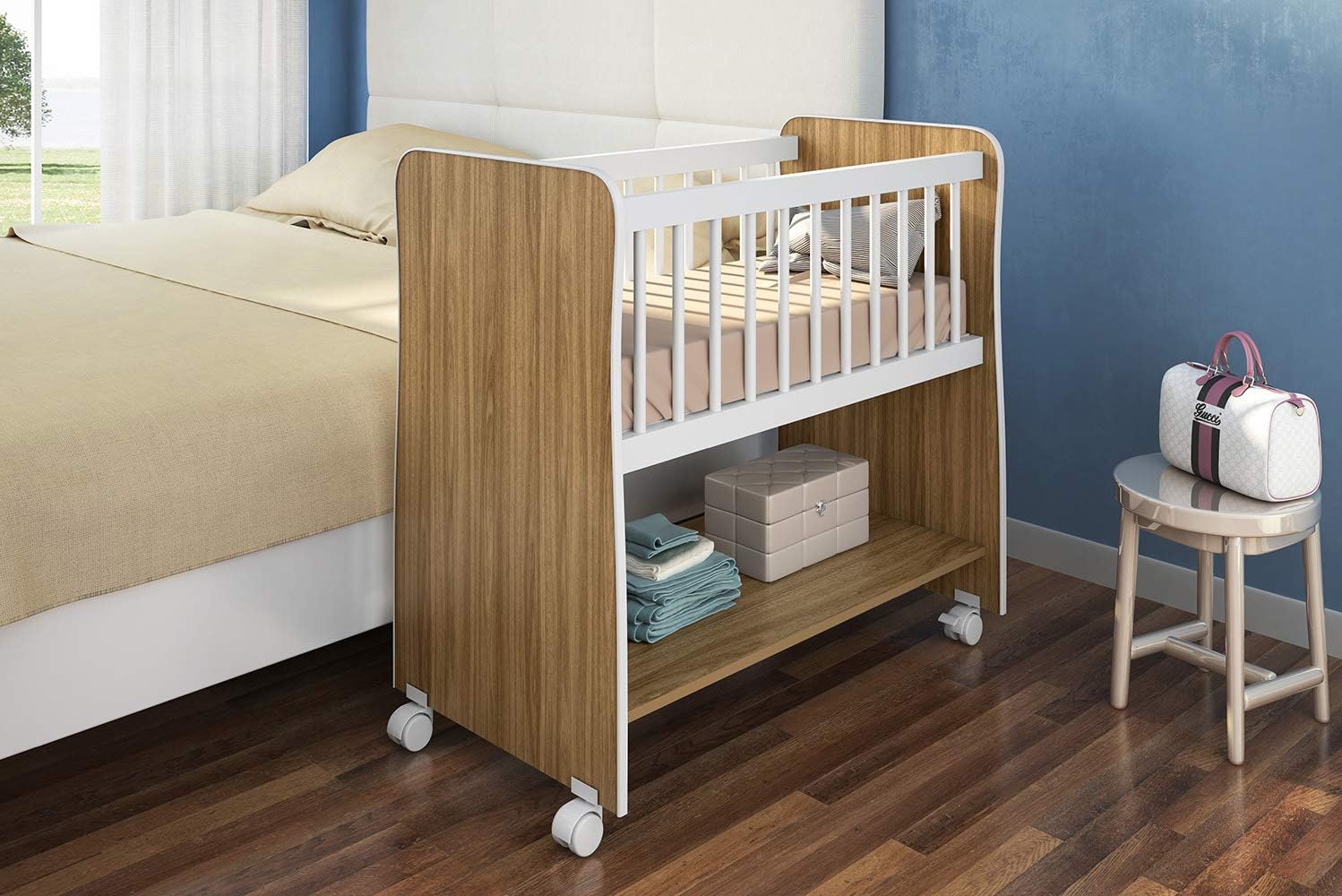 Berco Infantil com Gavetas para Armazenamento NatureBranco