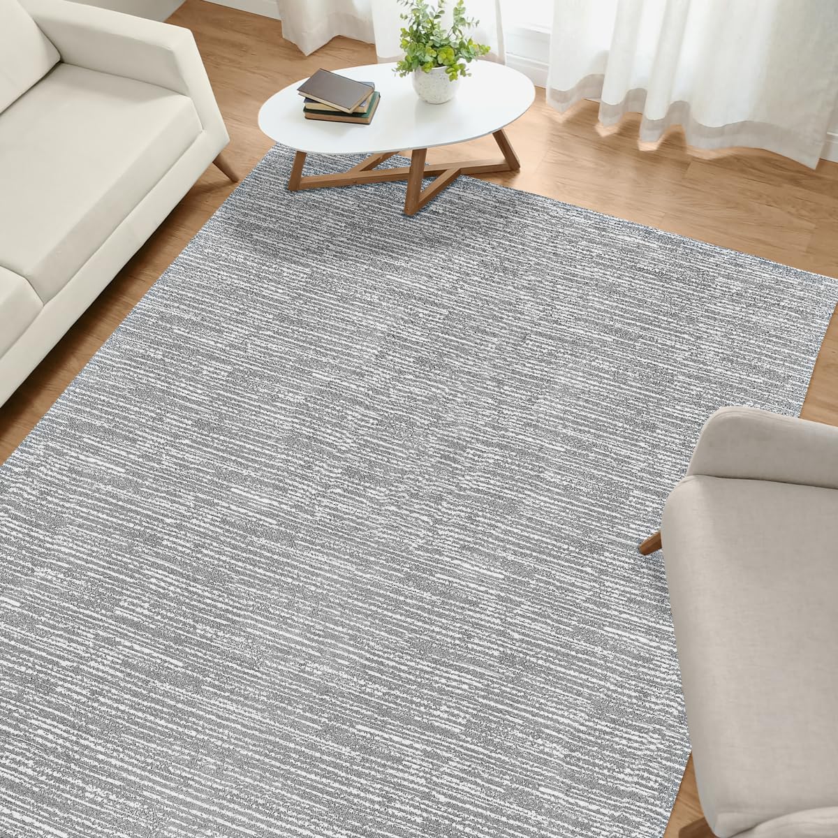 Tapete 200 x 250 Cinza para Sala Quarto Grande Antiderrapante