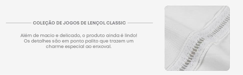 Jogo de Cama King Percal 400 Fios Ponto Palito 03 Peças