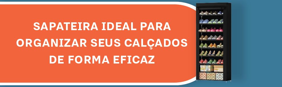 Sapateira com 9 Prateleiras para Organizar Calçados e Objetos