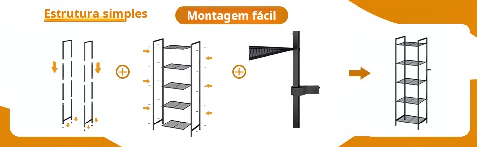  Prateleira de Canto de 5 Camadas