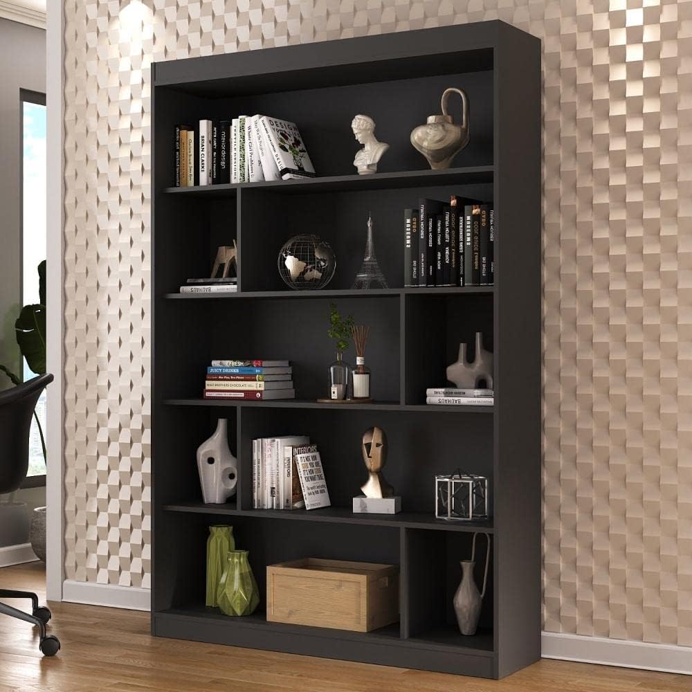Estante Livreiro 4 Prateleiras Home Office Siena Moveis