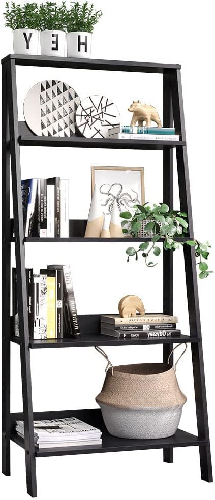 Estante para Livros 4 Prateleiras Cavalete Madesa Preto