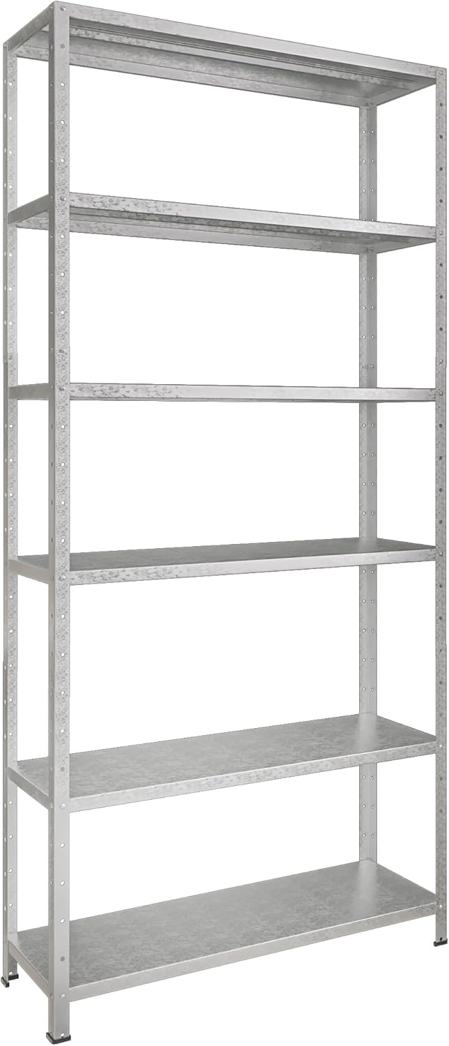 EstanteArmario De Aco Cinza 90cm 6 Bandejas Suporta 120kg