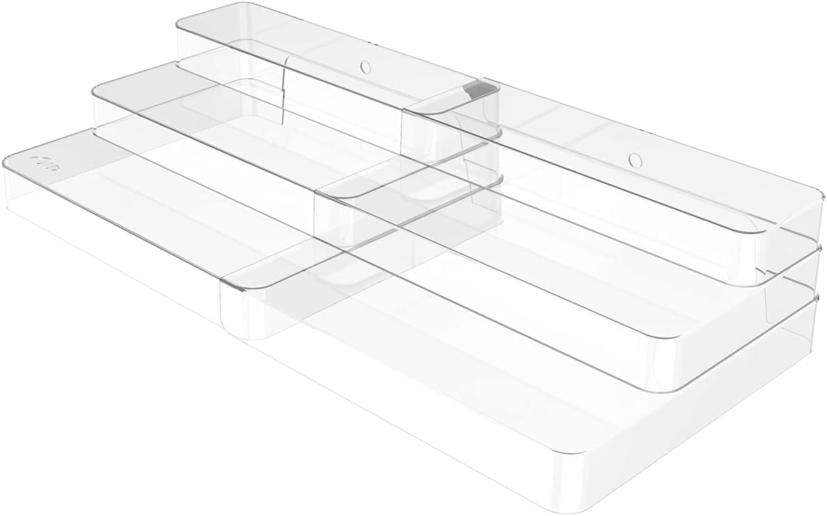 Organizador 3 Niveis Extensivel Clear OU 25X29X10CM