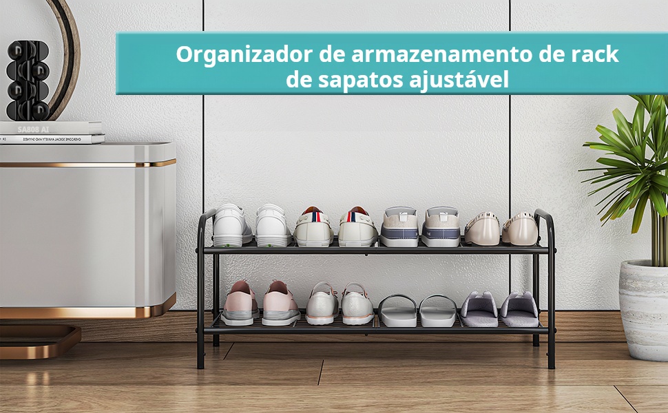  Sapateira Organizadora Porta Sapatos Formato Simples - Para 8 Pares