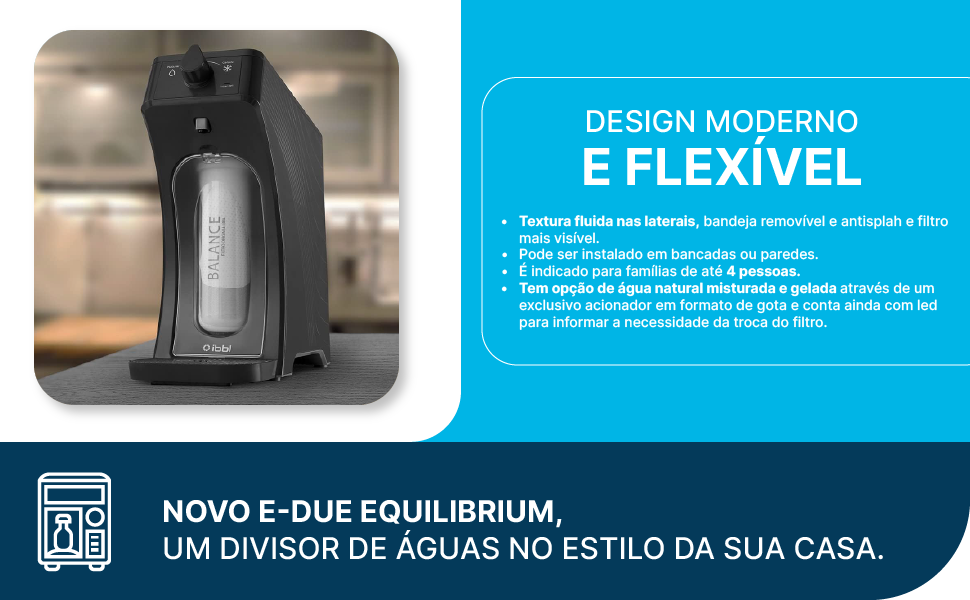  PURIFICADOR REFRIGERADO NEW E-DUE EQUILIBRIUM GRAFITE