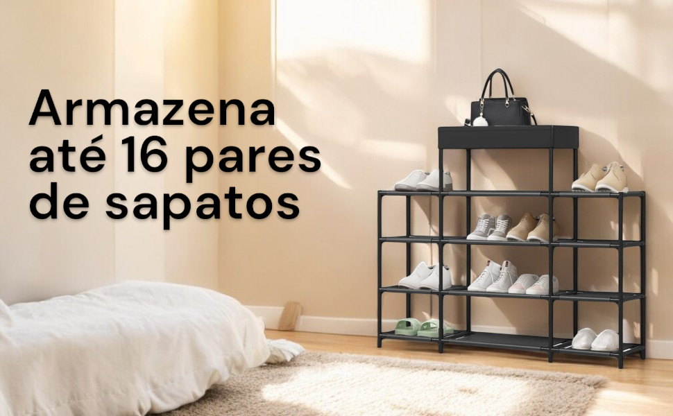 Sapateira 5 andares; organizador de sapatos; sapateira multiuso; armazenamento de calçados;