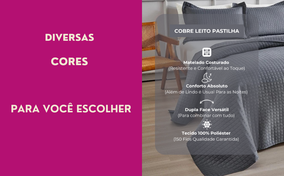 cores cobre leito