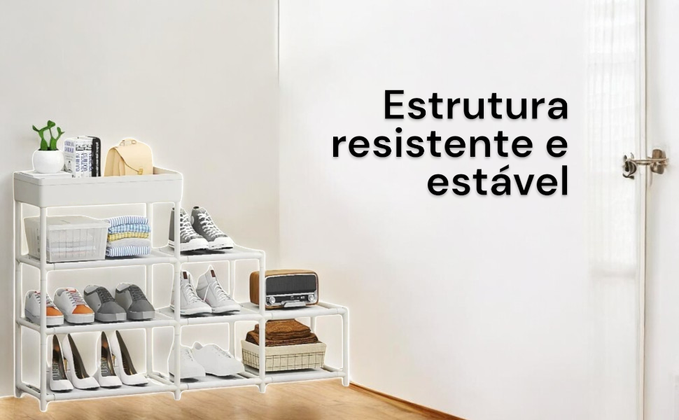sapateira 4 andares; organizador de sapatos; sapateira multiuso; armazenamento de calçados;